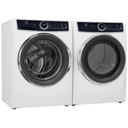 Electrolux ELFG7537AW Gas Dryer, 27 inch Width, 8 cu. ft. Capacity, Steam Clean, 5 Temperature Settings, Stackable, Steel Drum, White colour