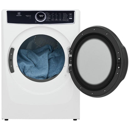 Electrolux ELFG7537AW Gas Dryer, 27 inch Width, 8 cu. ft. Capacity, Steam Clean, 5 Temperature Settings, Stackable, Steel Drum, White colour