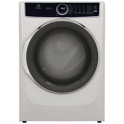 Electrolux ELFG7537AW Gas Dryer, 27 inch Width, 8 cu. ft. Capacity, Steam Clean, 5 Temperature Settings, Stackable, Steel Drum, White colour
