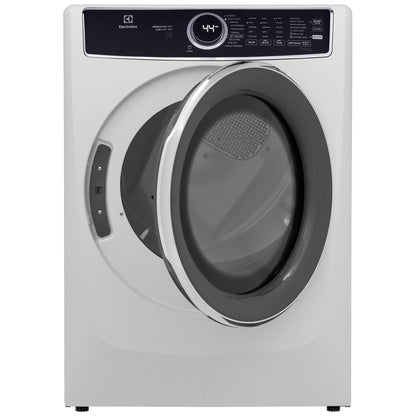 Electrolux ELFG7537AW Gas Dryer, 27 inch Width, 8 cu. ft. Capacity, Steam Clean, 5 Temperature Settings, Stackable, Steel Drum, White colour