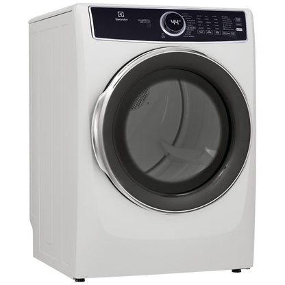 Electrolux ELFG7537AW Gas Dryer, 27 inch Width, 8 cu. ft. Capacity, Steam Clean, 5 Temperature Settings, Stackable, Steel Drum, White colour