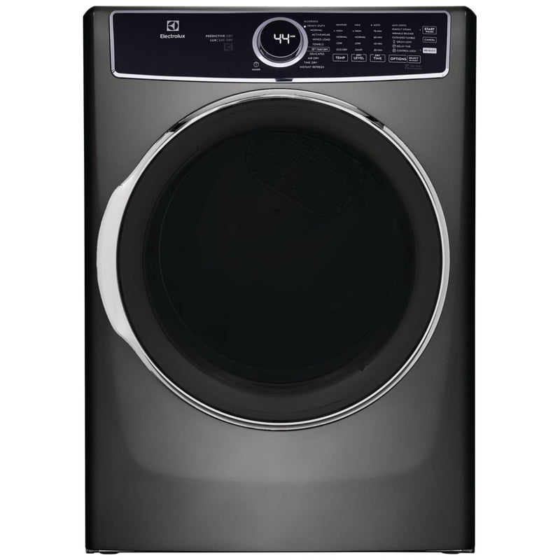 Electrolux ELFG7637AT Gas Dryer, 8 cu. ft. Dryer Capacity, 11 Dry Cycles, Steam Clean, 5 Temperature Settings, Vented, Stackable, Titanium colour