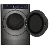 Electrolux ELFG7637AT Gas Dryer, 8 cu. ft. Dryer Capacity, 11 Dry Cycles, Steam Clean, 5 Temperature Settings, Vented, Stackable, Titanium colour