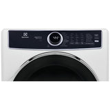 Electrolux ELFG7637AW Gas Dryer, 8 cu. ft. Dryer Capacity, 11 Dry Cycles, Steam Clean, 5 Temperature Settings, Vented, Stackable, White colour