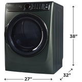 Electrolux ELFG7738AA Gas Dryer, 8 cu. ft. Dryer Capacity, 11 Dry Cycles, Steam Clean, 5 Temperature Settings, Vented, Stackable, Alpine Green colour