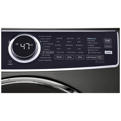 Electrolux ELFW7537AT Front Load Washer, ENERGY STAR Certified, 5.2 cu. ft. Washer Capacity, 10 Wash Cycles, 5 Temperature Settings, Steam Clean, 1300 RPM Washer Spin Speed, Water Heater, Titanium colour