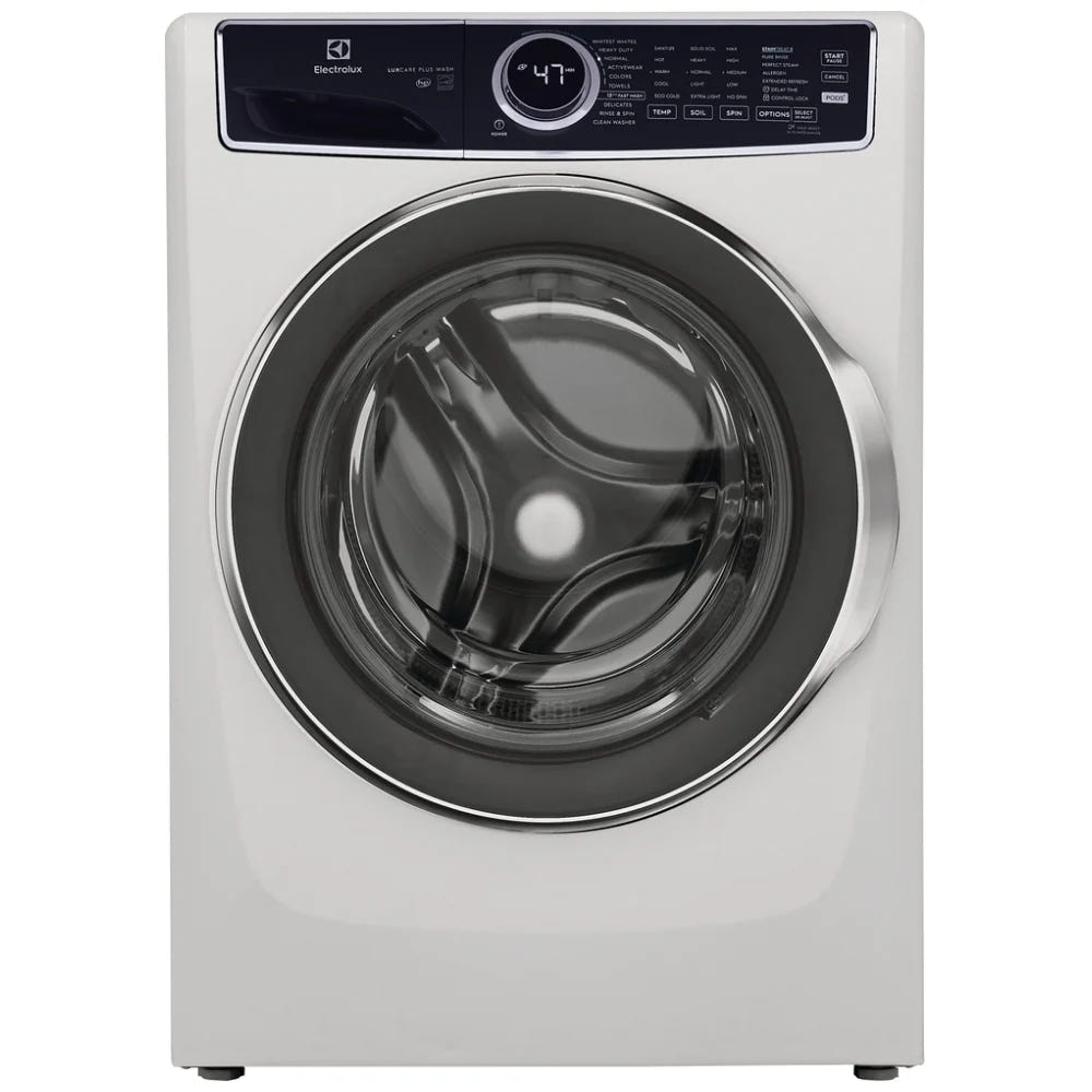 Electrolux ELFW7537AW Front Load Washer, ENERGY STAR Certified, 5.2 cu. ft. Washer Capacity, 10 Wash Cycles, 5 Temperature Settings, Steam Clean, 1300 RPM Washer Spin Speed, Water Heater, White colour