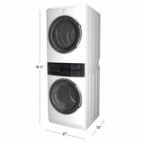 Electrolux ELTE760CAW Laundry Center, LuxCare® Wash System, Laundry Tower, White colour
Washer: 5.2 cu. ft. Capacity, 8 Wash Cycles, Steam Clean, ENERGY STAR Certified, 1,300 RPM Spin Speed, Water Heater