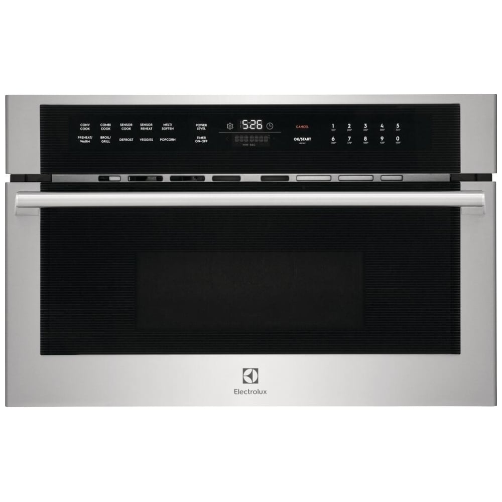 Electrolux EMBD3010AS Built In Microwave, 30 inch Exterior Width, 1.6 cu. ft. Capacity, 1,000 W Watts, Convection, Stainless Steel Interior, Stainless Steel colour