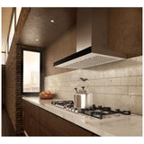Elica EMZ636S3 Range Hood, 36 inch Exterior Width, Wall Mounted, 600 CFM, LED, Aluminum Mesh Filter, Black Glass colour