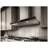 Elica EMZ636S3 Range Hood, 36 inch Exterior Width, Wall Mounted, 600 CFM, LED, Aluminum Mesh Filter, Black Glass colour