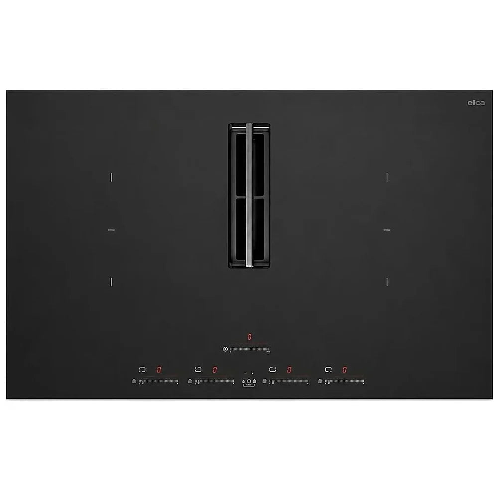 Elica ENF430AS Induction Cooktop, 30 inch Exterior Width, 4 Burners, Downdraft, Black colour