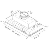 Elica ETR134S1 Cabinet Insert, 34 inch Exterior Width, 1,200 CFM, LED, Baffle Filter, Stainless Steel colour