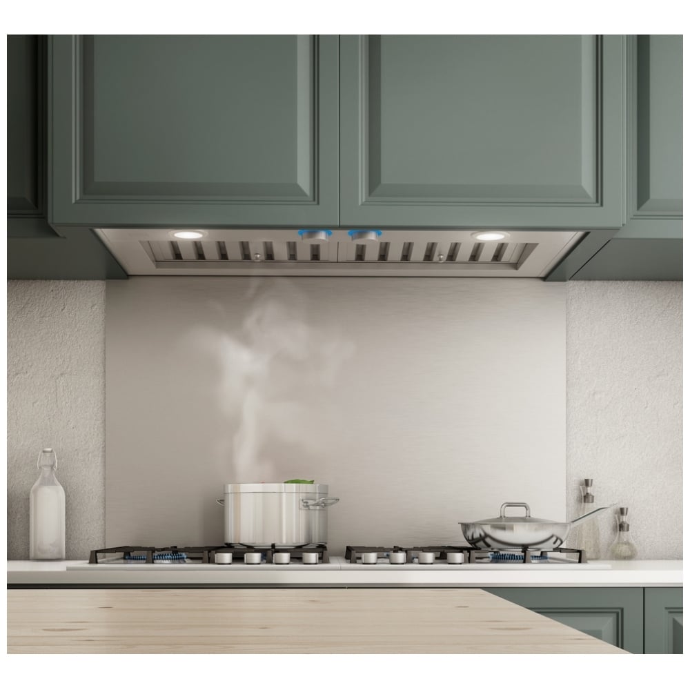 Elica ETR146SS Cabinet Insert, 48 inch Exterior Width, 1,200 CFM, LED, Baffle Filter, Stainless Steel colour