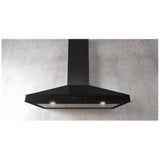 Elica EVR630BL Range Hood, 30 inch Exterior Width, Wall Mounted, 600 CFM, LED, Aluminum Mesh Filter, Black Glass colour Blower Included
