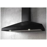 Elica EVR630BL Range Hood, 30 inch Exterior Width, Wall Mounted, 600 CFM, LED, Aluminum Mesh Filter, Black Glass colour Blower Included