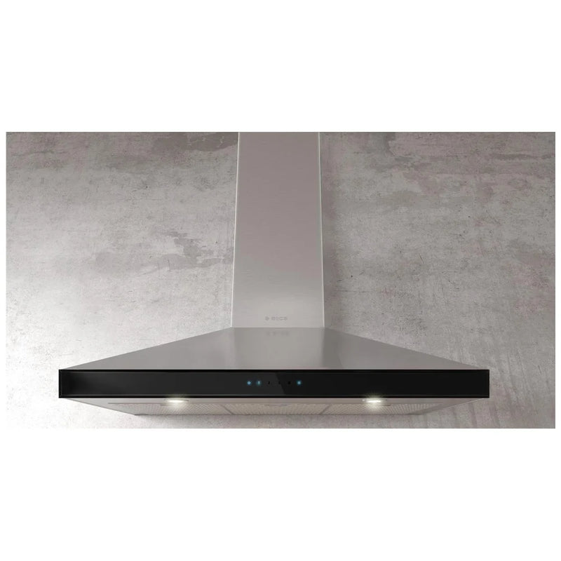 Elica EVR630S2 Range Hood, 30 inch Exterior Width, Wall Mounted, 600 CFM, LED, Aluminum Mesh Filter, Black Glass colour Blower Included