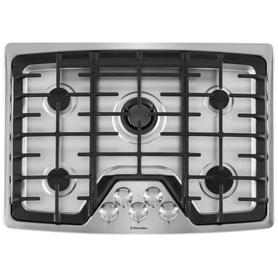 Electrolux EW30GC60PS Gas Cooktop, 30 inch Exterior Width, Gas, 5 Burners, Stainless Steel colour