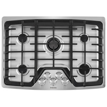 Electrolux EW30GC60PS Gas Cooktop, 30 inch Exterior Width, Gas, 5 Burners, Stainless Steel colour