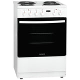 Frigidaire FCFC241CAW Electric Range, 1.9 cu. ft. Capacity, 24 inch Exterior Width, Convection, 4 Burners, Storage Drawer, Manual Clean, 2,400 W Highest Element, White colour