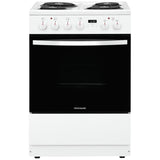 Frigidaire FCFC241CAW Electric Range, 1.9 cu. ft. Capacity, 24 inch Exterior Width, Convection, 4 Burners, Storage Drawer, Manual Clean, 2,400 W Highest Element, White colour