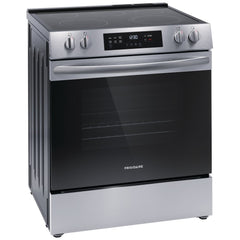 Frigidaire FCFE306CAS Electric Range, 5.3 cu. ft. Capacity, 30 inch Exterior Width, 5 Burners, Storage Drawer, Steam Clean, 3,200 W Highest Element, Stainless Steel colour
