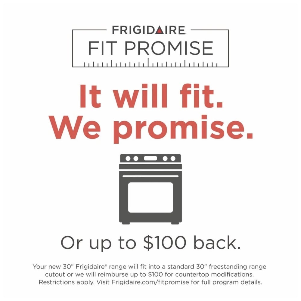 Frigidaire 30" Front Control Gas Ranges with Quick Boil FCFG3062AS