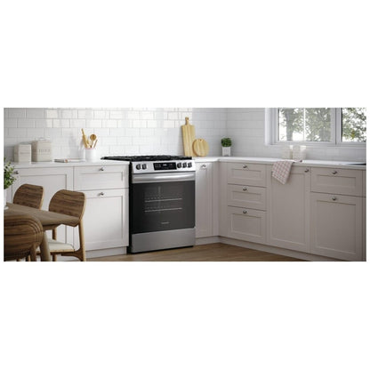 Frigidaire 30" Front Control Gas Ranges with Quick Boil FCFG3062AS