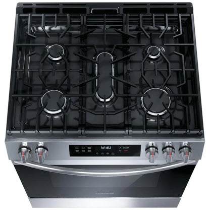 Frigidaire 30" Front Control Gas Ranges with Quick Boil FCFG3062AS