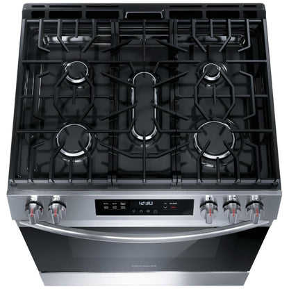Frigidaire 30" Front Control Gas Ranges with Quick Boil FCFG3062AS