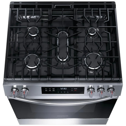 Frigidaire 30" Front Control Gas Ranges with Quick Boil FCFG3062AS
