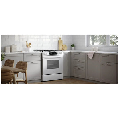 Frigidaire 30" Front Control Gas Ranges with Quick Boil FCFG3062AW