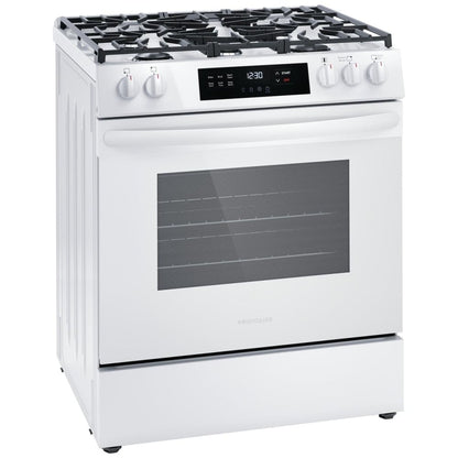 Frigidaire 30" Front Control Gas Ranges with Quick Boil FCFG3062AW