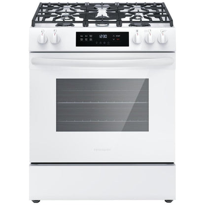 Frigidaire 30" Front Control Gas Ranges with Quick Boil FCFG3062AW