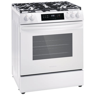 Frigidaire 30" Front Control Gas Ranges with Quick Boil FCFG3062AW