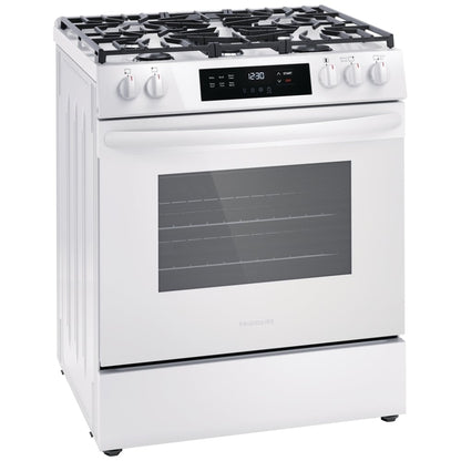 Frigidaire 30" Front Control Gas Ranges with Quick Boil FCFG3062AW
