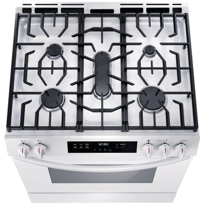 Frigidaire 30" Front Control Gas Ranges with Quick Boil FCFG3062AW