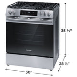 Frigidaire FCFG3082BS Gas Range, 5.1 cu. ft. Capacity, 30 inch Exterior Width, Steam Clean, Convection, 5 Burners, Storage Drawer, Air Fry, 18,000 BTU Highest Burner, Stainless Steel colour