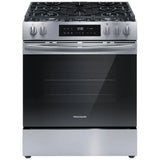 Frigidaire FCFG3082BS Gas Range, 5.1 cu. ft. Capacity, 30 inch Exterior Width, Steam Clean, Convection, 5 Burners, Storage Drawer, Air Fry, 18,000 BTU Highest Burner, Stainless Steel colour