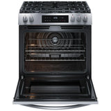 Frigidaire FCFG3082BS Gas Range, 5.1 cu. ft. Capacity, 30 inch Exterior Width, Steam Clean, Convection, 5 Burners, Storage Drawer, Air Fry, 18,000 BTU Highest Burner, Stainless Steel colour