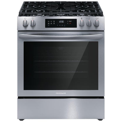 Frigidaire 30" Front Control Gas Ranges with Convection Bake FCFG3083AS