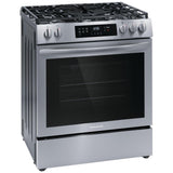 Frigidaire FCFG3083AS Gas Range, 5.1 cu. ft. Capacity, 30 inch Exterior Width, Self Clean, Convection, 5 Burners, Storage Drawer, 18,000 BTU Highest Burner, Stainless Steel colour