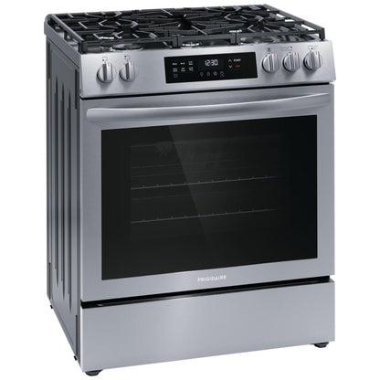 Frigidaire 30" Front Control Gas Ranges with Convection Bake FCFG3083AS