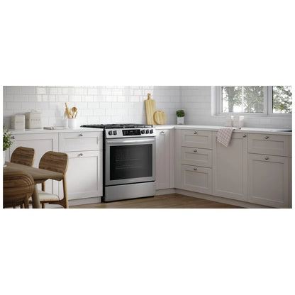 Frigidaire 30" Front Control Gas Ranges with Convection Bake FCFG3083AS