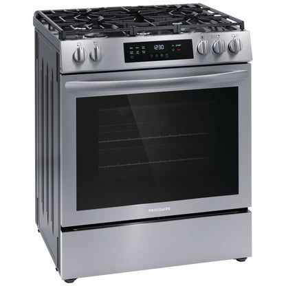 Frigidaire 30" Front Control Gas Ranges with Convection Bake FCFG3083AS