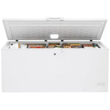 GE FCM22DLWW Chest Freezer, 74 inch Width, 21.7 cu. ft. Capacity, Manual, ENERGY STAR Certified, Interior Light (Freezer), White colour