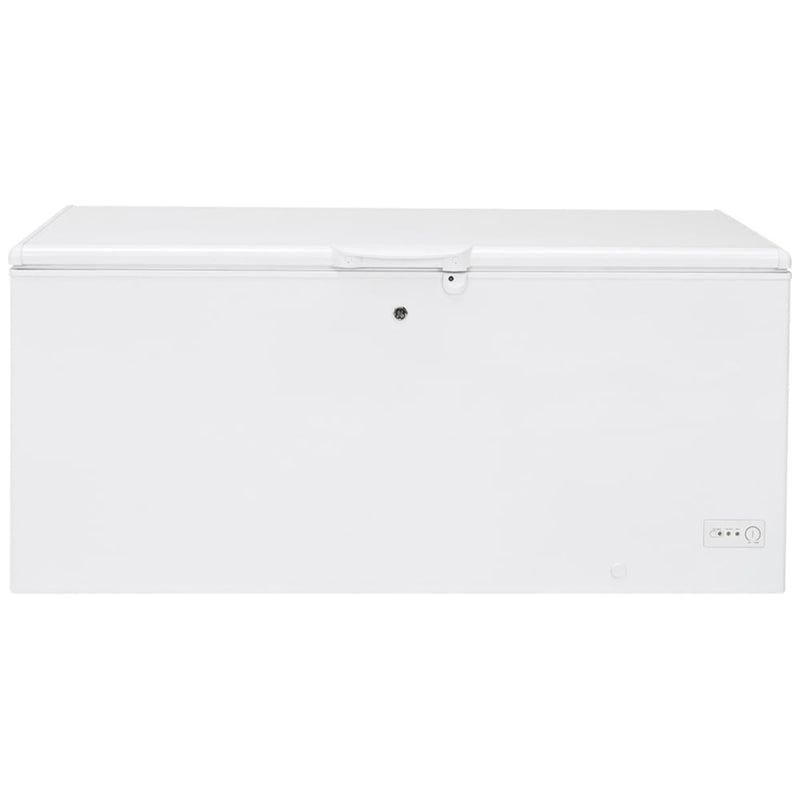 GE FCM22DLWW Chest Freezer, 74 inch Width, 21.7 cu. ft. Capacity, Manual, ENERGY STAR Certified, Interior Light (Freezer), White colour