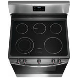 Frigidaire FCRE305CBS Electric Range, 5.3 cu. ft. Capacity, 30 inch Exterior Width, 5 Burners, Storage Drawer, Manual Clean, 3,000 W Highest Element, Stainless Steel colour