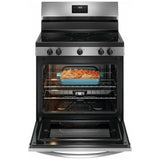 Frigidaire FCRE305CBS Electric Range, 5.3 cu. ft. Capacity, 30 inch Exterior Width, 5 Burners, Storage Drawer, Manual Clean, 3,000 W Highest Element, Stainless Steel colour