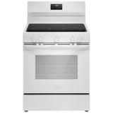 Frigidaire FCRE305CBW Electric Range, 5.3 cu. ft. Capacity, 30 inch Exterior Width, 5 Burners, Storage Drawer, Manual Clean, 3,000 W Highest Element, White colour